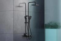 Bernstein Duschsystem BS371 Schwarz matt mit Thermostat und Regendusche &ndash;...