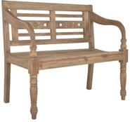 DELUKE Gartenbank Tomas 2-Sitzer - 100cm Breit, Mahagoni, Hellbraun |...