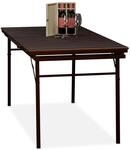 Relaxdays Gartentisch klappbar, Kunststoff, Stahl, 8 Personen, braun