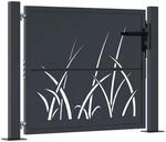 vidaXL Gartentor, Gartent&uuml;r mit Gras-Design, Abschlie&szlig;bar Hoftor Eingangstor...