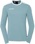 Kempa Unisex Emotion 27 Langarmshirt Sweatshirt, Aqua/Wei&szlig;, L EU