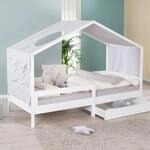 roba Hausbett 90 x 200 cm - Kinderbett nach dem Montessori Prinzip - Inklusive