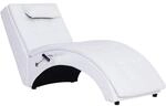 vidaXL Massage Chaiselongue mit Kissen Wei&szlig; Kunstleder