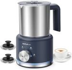 SIMPLETASTE Milchaufsch&auml;umer Elektrisch 4-in-1 | Hei&szlig;er & kalter Milchschaum, 600 W