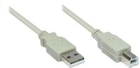 Anschlusskabel USB 2.0 Stecker A an Stecker B, 3m, Good Connections&reg;