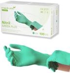 Medi-Inn Nitril GREEN PLUS Einmalhandschuhe, Gr. L, 1 x 100 St&uuml;ck, puderfreie &