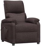 vidaXL Relaxsessel Elektrisch Dunkelbraun Stoff