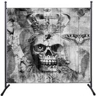 QUICK STAR Paravent Outdoor Wetterfest 180 x 178 cm Skull | Raumteiler Stellwand