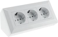 ChiliTec Steckdosenblock Ecksteckdose 3-Fach Schutzkontaktsteckdose Aufbau...