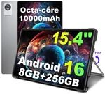 jumper 15,4 Zoll Android 16 Tablet, mit Helio G99 Octa Core Prozessor(bis zu 2,2
