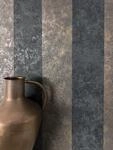 Newroom Tapete Schwarz Braun Vlies Streifentapete - Modern Glamour Metallic...