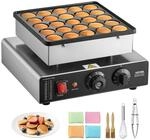 VEVOR Mini Pfannkuchenmaker Dutch Muffin Waffeleisen mit 43 mm Durchmesser,