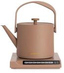 CREATE HATTORI STUDIO / Elektrischer Wasserkocher, 0,5 l, Mokka, heizt und h&auml;lt