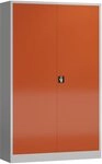 Classix Fl&uuml;gelt&uuml;renschrank Aktenschrank 1945 x 1200 x 600 mm (grau/rot)