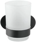 WENKO Turbo-Loc Zahnputzbecherhalter Uno Orea Black Matt, Befestigen ohne...