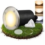 SSC-LUXon LED Bodeneinbauleuchte MARNE f&uuml;r Aussen IP67 in rund Edelstahl...
