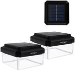 GreenBlue GB127 WW Solar Pfostenbeleuchtung 2er Set f&uuml;r 80x80mm Pfosten...