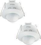 Oktaplex 2er Set Sam Einbau Pr&auml;senzmelder 360&deg; Infrarot Bewegungsmelder 230V