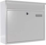 Profirst Briefkasten Mail PM 120 Wei&szlig; Zylinderschloss BxH 36x31,5cm...