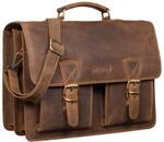 STILORD "Jeffrey Lehrertasche Aktentasche Leder Gro&szlig;e Vintage Ledertasche zum