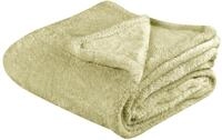 Beliani Decke Polyester gr&uuml;n 125 x 150 cm Wohndecke &Uuml;berwurf Modern Namdu