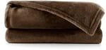 DecoKing Kuscheldecke 200x220 cm braun Decke Microfaser Tagesdecke Fleece weich sanft