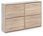 FineBuy Schuhkipper 120 x 81 x 24 cm mit 4 Klappen f&uuml;r bis zu 24 Paar Schuhe,...