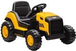 AIYAPLAY Elektrischer Traktor CAT-Lizenziert 12 V Musik 3-6 Jahre Gelb
