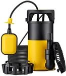 Wiltec 3 in 1 Flachsauger Tauchpumpe 750 W, Schmutzwasserpumpe 14000 l/h,