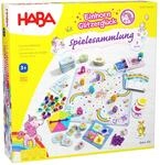 HABA Einhorn Glitzergl&uuml;ck Spielesammlung &ndash; 9 in 1 Spiele Set: W&uuml;rfel-, Brett- &