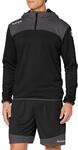 Kempa Herren Hoody Emotion 2.0 Quarter Zip Hoody, Schwarz/Anthra, 4XL, 200226701