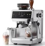 AMZCHEF Siebtr&auml;germaschine, 20 Bar Espressomaschine mit mahlwerk, 44 Mahlgrade,