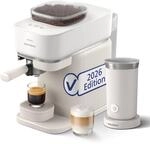 PHILIPS Baristina Espressomaschine mit Milchaufsch&auml;umer, Wei&szlig;, 16 Bar