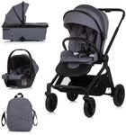 Chipolino Kombikinderwagen Magnum 3 in 1 Babywanne Sportsitz i-Size Babyschale...