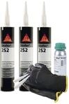 Sikaflex 252 wei&szlig; 3x 300ml Klebstoff mit Primer 209D - f&uuml;r die Verklebung von