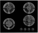 Oranier Gaskochfeld 60 cm GKH600-4-flammiges Glaskeramik Kochfeld mit runden
