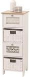 Mendler Kommode HWC-O75, Schubladenschrank, 4 Schubf&auml;cher Korbschubladen Holz