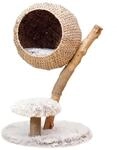 Fudajo Kratzbaum Zweigdesign mit Katzenkorb 83 cm hoch, Designer...