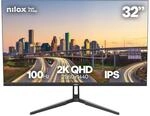 Nilox NXM322K1001 Monitor, 81,3 cm (32 Zoll), IPS, 100 Hz, HDMI, DP 2K