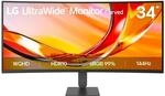 LG UltraWide&trade; 34U640B-B 34 Zoll 21:9 Curved UWQHD VA Monitor, 144Hz, HDR10, AMD