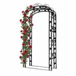 Relaxdays Rosenbogen, Metall, Torbogen Garten, HxBxT: 240 x 120 x 45 cm, Stabiler