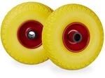 4 x Sackkarrenrad im Set, pannensicher, 3.00-4 PU Vollgummireifen, Stahlfelge,...