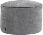 Icon Milano Hocker, Grau, Flauschiger Chenille Stoff, Samt Sitzsack, Sitzpuff,...