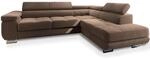 Masseno Ecksofa Selva R-S mit Schlaffunktion L-Form, Glamour Sofa mit...