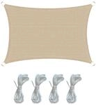 Rebecca Mobili Sonnensegel Sonnenschutz Garten Beige Rechteckig Polyethylen...