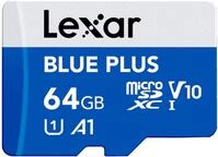 Lexar Blue Plus 64 GB MicroSD Speicherkarte UHS-I mit SD-Adapter, bis zu 100...