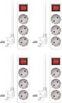 4-er Set ELRO ES103 3-Fach Steckdosenleiste mit Schalter und 1,5m Kabel &ndash;