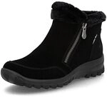 Rieker L7188 schwarze Wildleder Rei&szlig;verschluss Stiefel mit kuscheligem...