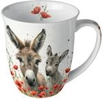Ambiente Kaffeetasse Henkelbecher Teetasse Jumbotasse XL 0,4 l Fine Bone China