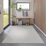 Carpetsale24 Teppich 240x340 cm Creme, Kurzflor, Einfarbig, Modern, Rechteckig,